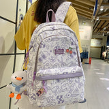 Weiyinxing Print Female Laptop College Packet Girl Travel Harajuku Book Backpack Lady Kawaii Graffiti Bags Fashion Women SchoolBag