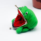 weiyinxing Adorable Anime Frog Wallet Coin Purse Key Chain Cute Plush Frog Cartoon Cosplay Purse for Women Bag Accessories