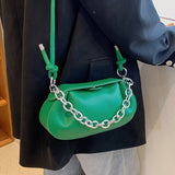 Weiyinxing Chain Top-handle Bags Luxury Women Egg Shape Small Shoulder Crossbody Bags Fashion Brand Handbags Simple Female Purses