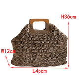 Weiyinxing Bag Women Summer Beach Bag Large Capacity Ladies Handbags Handmade Straw Bag Bohemian Rattan Travel Tote сумки женские