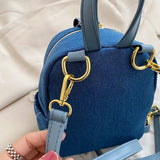 weiyinxing Denim Women Backpack Luxury Designer Backpacks Small School Bag for Girls Backpack Cute Shoulder Bags Mochila Feminina