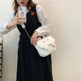 Weiyinxing Funny Small Bag Women New Cartoon Frog Messenger Bag Plush Doll Student Cute Girl ShoulderBag