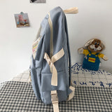 weiyinxing Kawaii Nylon Women Backpack Fashion Waterproof Rucksack for Teen Girls School Bag Cute Student Bookbag Travel Mochila
