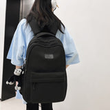 weiyinxing Women Backpack Female Waterproof Nylon Schoolbag Student Book Bag Solid Color School Backpacks for Teenager Gilrs Boys