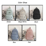Weiyinxing Women's Backpack Solid Color Female Multi-pocket Casual Man Travel Bag High Quality Schoolbag for Teenage Girl Book Knapsack