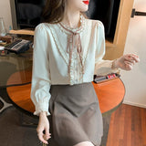 Weiyinxing Sleeve Blouse Women Ruffles Chiffon Blouse Shirt Tops Women Blusas Mujer De Moda 2023 Blouses Shirts Blusa Camisas F507