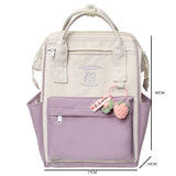 Weiyinxing Patchwork Color Nylon Backpack for Women Multi Pocket Man Boys Travel Backpacks Female School Bag for Teenage Girls