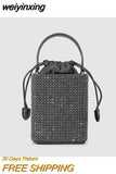 weiyinxing Square Diamonds Women Handbags Shinny Rhinestone Shoulder Crossbody Bags Luxury Glitter Evening Party Bags Small Purses