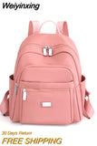Weiyinxing Women's Nylon Backpack Fashion Trend Travel Rucksack Large Capacity Schoolbag Handbag Lady Simplicity Leisure Both Shoulder Bags