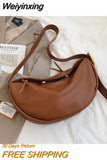 Weiyinxing New Vintage Saddle Bag Small PU Leather Shoulder Crossbody Bag For Women Brand Designer Lock Flap Purse And Handbags Female