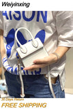 Weiyinxing Small Square bag 2023 Fashion New Quality PU Leather Women's Handbag Crocodile pattern Chain Shoulder Messenger Bags