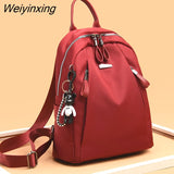 Weiyinxing New Large Capacity Simple Style Casual Mochila Travel Women Anti-theft Backpack Waterproof Fabric Large Female Shoulder Bag