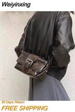 Weiyinxing New Women Fashion Shoulder Bag PU Messenger Bag Simple Crossbody Bag Solid Color Soft Lightweight Underarm Bag
