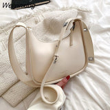 Weiyinxing Spring Solid Color PU Leather Shoulder Crossbody Sling Bags for Women Fashion Bag Luxury Brand Female Handbags and Purses