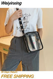 Weiyinxing Crossbody Bags for Women Daisy Transparent Shoulder Handbag for Women Fashionable Tote Female Shoulder Bags