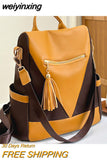 weiyinxing Bagpack Women High Quality Nylon Backpacks Female Big Travel BackBag Large School Bags for Teenage Girls Patchwork Bag