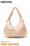 weiyinxing Quilted Padded Women Shoulder Bags Designer Lady Handbags Waterproof Nylon Large Capacity Tote Hobos Shopper Purses 2023