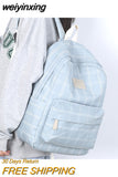 weiyinxing Girl College School Bag Casual New Simple Women Backpack Striped Book Packbags for Teenage Travel Shoulder Bag Rucksack