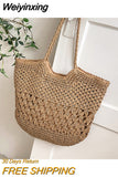 Weiyinxing Design Straw Weave Bags Trend Luxury Women Shoulder Bag Fashion Female Beach Handbags Large Capacity Travel Tote Bag Sac