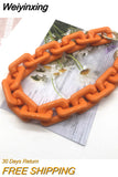 Weiyinxing thick chains colorful big strap candy acrylic chain for women bags big handle shoulder crossbody straps bag decoration