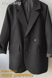 Weiyinxing Fashion Women Blazers Notched Collar Single Breasted Full Sleeve Solid Color Casual Suit Jacket Autumn 2023 New 5C341