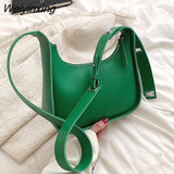 Weiyinxing Spring Solid Color PU Leather Shoulder Crossbody Sling Bags for Women Fashion Bag Luxury Brand Female Handbags and Purses