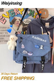 Weiyinxing Capacity Single Shoulder Bag Male Japanese Harajuku Class Make-up Postman Girl Student Messenger