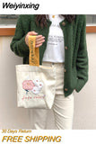 Weiyinxing Embroidery Lunch Bento Bag Fashion Design Ladies Clutch Purse Handbags Cute Cartton Women Small Bucket Shoulder Bags