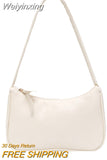 Weiyinxing Women's Bag Soft PU Leather Women Shoulder Underarm Bags Retro Solid Color Ladies Handbags Fashion Design Girls Small Top-Handle