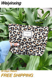 Weiyinxing bag Women Leopard Zebra Cosmetic Bag Pouch Canvas Zipper Make Up Bag Travel Washing Makeup Organizer Beauty Case