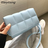 Weiyinxing YIDE 2023 Spring New Trend Wild Shoulder Bag Fashion Plaid Bag Women Ladies Design Messenger Small Square Bag Luxury Handbag