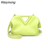 Weiyinxing Super Brand Women Crossbody Bag Designer Inverted Triangle Handle Handbag Purse Luxury Shoulder Bas for Women Clutch Satchel