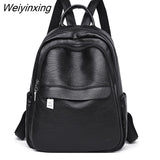 Weiyinxing 2023 Multifunction Vintage Women Backpacks High Quality Female Back Pack Ladies Shoulder Bag Ladies Leather Travel Backpack