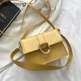 Weiyinxing new one-shoulder diagonal large-capacity leisure horseshoe buckle wide shoulder strap underarm bag