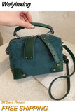 Weiyinxing Messenger Bags for Women Designer High Quality Crossbody Bags New Trend PU Handbags Vintage Solid Color Shoulder Bags