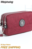 Weiyinxing Zipper Wallet, Women's Casual Waterproof Clutch Bag Versatile Nylon Phone Bag with Wristlet