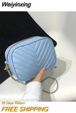 Weiyinxing Striped Crossbody Bags For Women Square Tassel Shoulder Bag Pu Leather Small Chain Ladies Handlbags