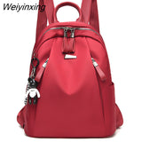 Weiyinxing New Large Capacity Simple Style Casual Mochila Travel Women Anti-theft Backpack Waterproof Fabric Large Female Shoulder Bag