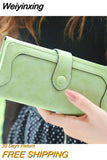 Weiyinxing Departments Faux Suede Long Wallet Women Matte Leather Lady Purse High Quality Female Wallets Card Holder Clutch Carteras