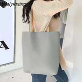 Weiyinxing YIDE New 2023 Women's Bag New Vertical Korean Fashion Solid Color Bag Casual Shoulder Bag Large Capacity Portable Tote Bag