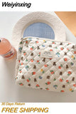 Weiyinxing Floral Makeup Bag Multifunctional Quilted Cosmetic Pouch Large Capacity Travel Toiletry Bags Female Zipper Beauty Case