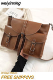 weiyinxing Multiple Pockets Bag PU Leather Crossbody Bags for Women 2023 Hit Trend Women's Branded Trending Side Bag Shoulder Handbag