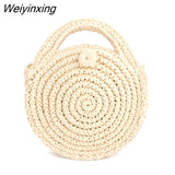 Weiyinxing Square Round Mulit Style Straw Bag Handbags Women Summer Rattan Bag Handmade Woven Beach Circle Bohemia Handbag New Fashion