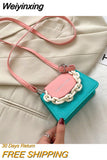 Weiyinxing Ladies Small Bag for Women Mini Crossbody Bag Female Acrylic Chain Contrast Color Shoulder Bags Luxury Designer Handbags