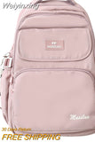 Weiyinxing Women Cute Green Student Backpack Fashion Kawaii Girl School Bags Female Laptop College Backpack Trendy Cool Lady Nylon Book Bag