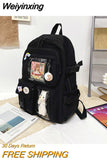 Weiyinxing Capacity High School Student Backpack (female Korean Version) Harajuku Schoolbag (junior High School Student Girl Backpack