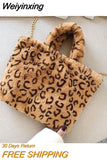 Weiyinxing Bag animal print leopard bag women ladies winter warm crossbody bags famous Brand Large Capacity shoudler Clutch 2023 new