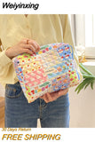 Weiyinxing Ladies Cotton Cosmetic Bag for Women Fashion Clutches Handbag Cute Portable Make Up Mommy bag Large Capacity Storage Bags