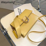 Weiyinxing new one-shoulder diagonal large-capacity leisure horseshoe buckle wide shoulder strap underarm bag