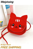 Weiyinxing Cute Cat Children's Mini Shoulder Bags Baby Girls Fashion Accessory Coin Purse Handbags Boys Kids Small Crossbody Bag